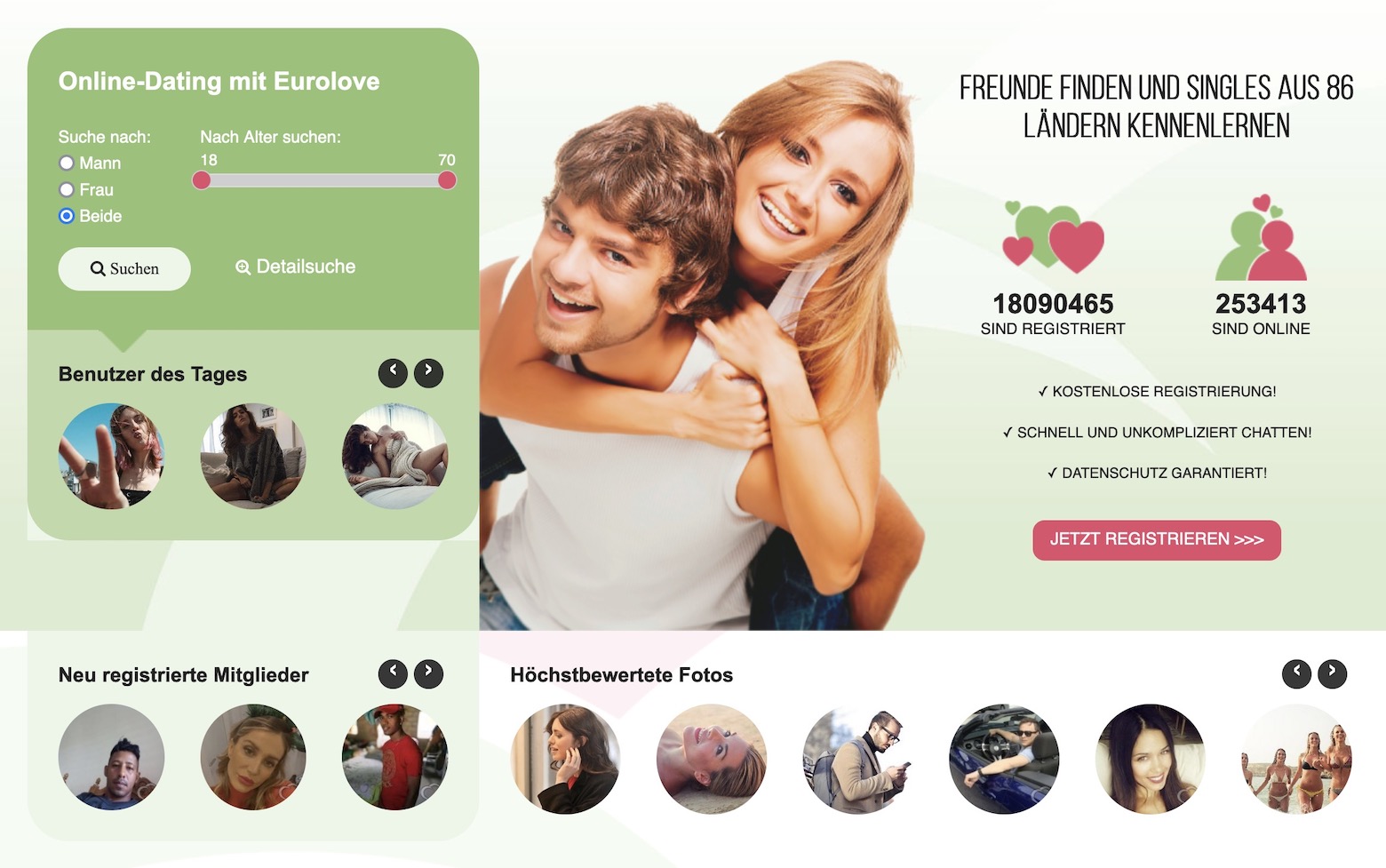 Kostenloses Online Dating mit Euro Love - eurolove.eu